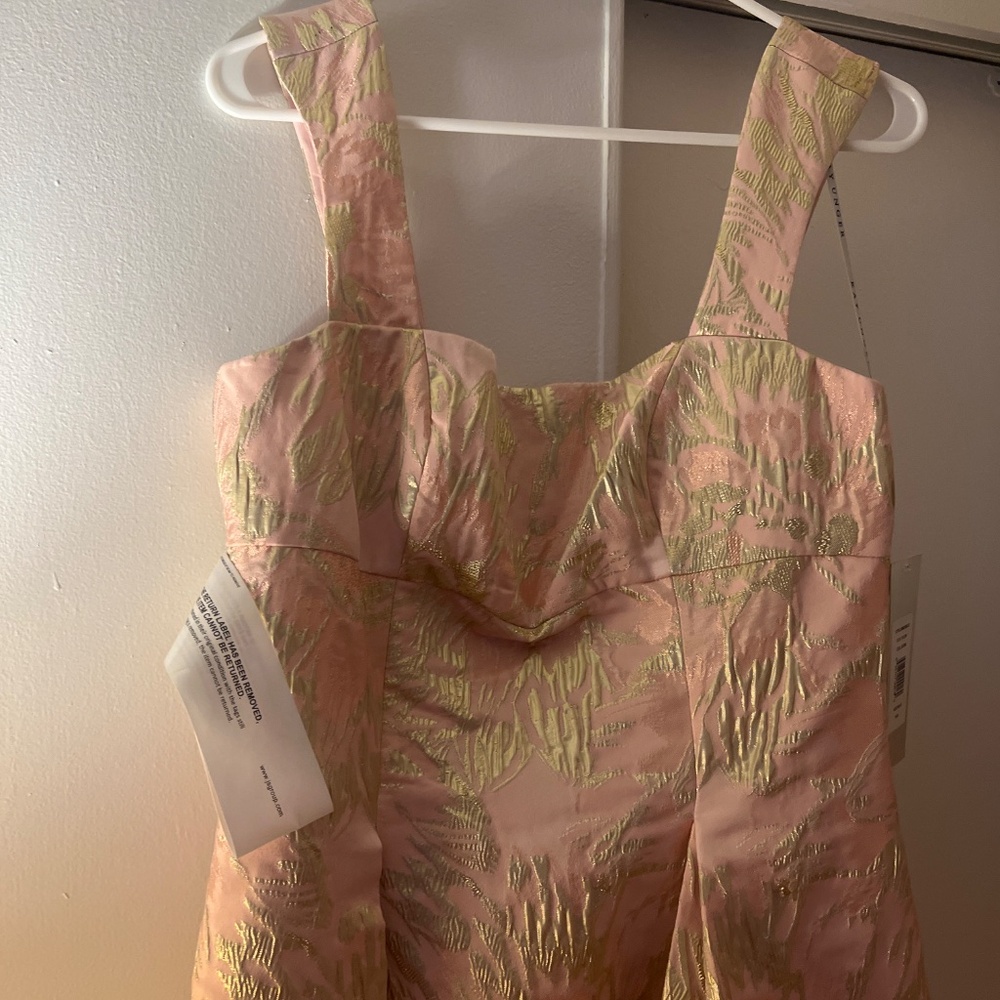 NWT_Kay Unger Size 10 NWT Floral Dress | Retail $398 | Cap Sleeve | Pockets - Picture 5 of 5